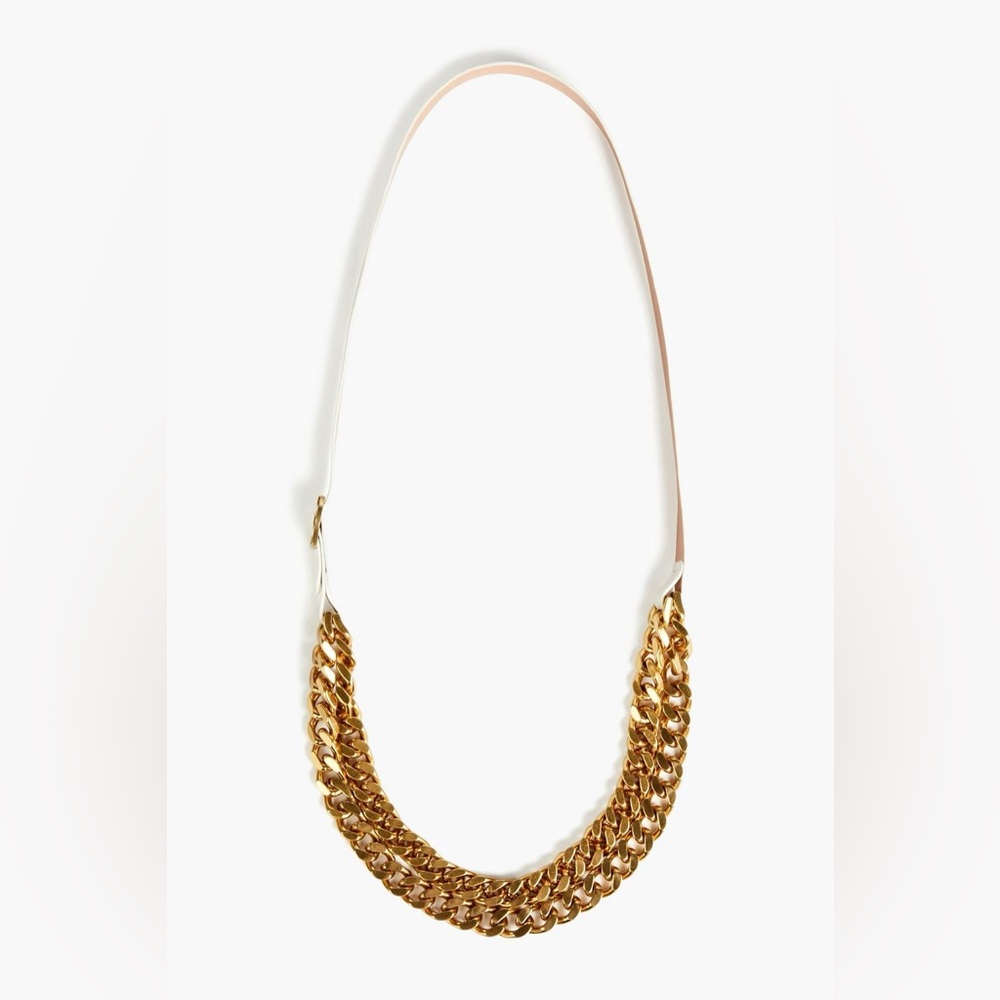Zimmermann Gold-tone and leather necklace